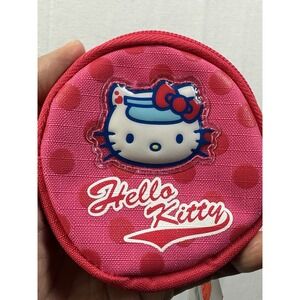 NWT Sanrio Hello Kitty Pink Red Coin circle‎ Purse mini Case Keychain